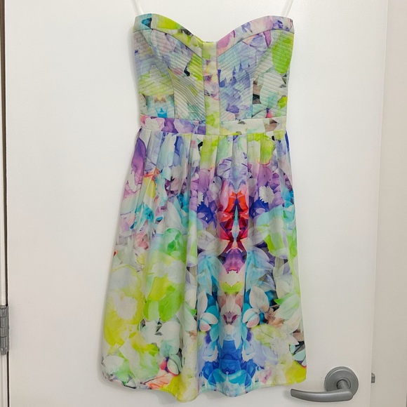 Parker Strapless Dress In Arcadia - Picture 5 of 6